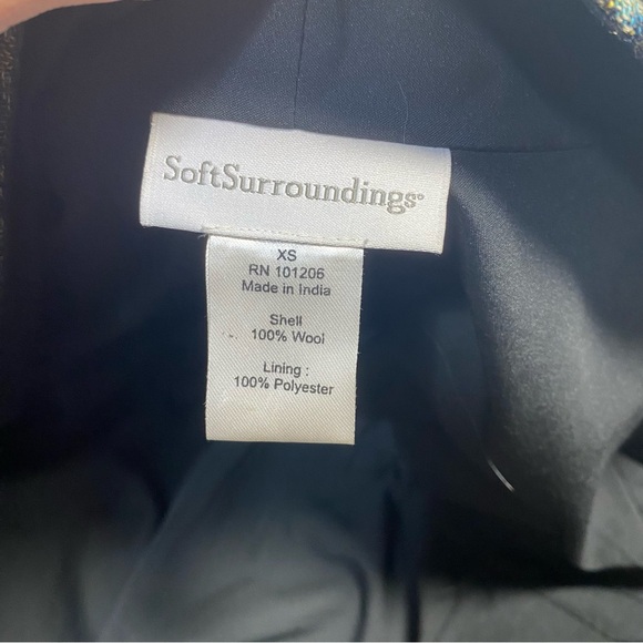 Soft Surroundings Green Izmir Wool Tapestry Embroidered Kimono Open Front XS - Picture 11 of 11